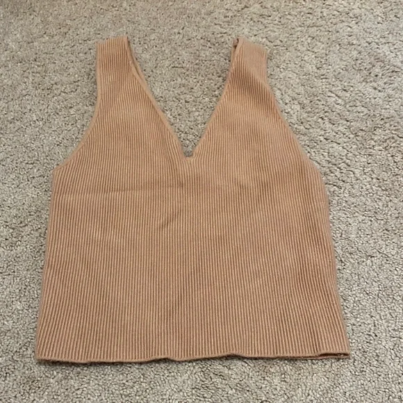 Abercrombie & Fitch Tan Knit Tank Top - Picture 3 of 4